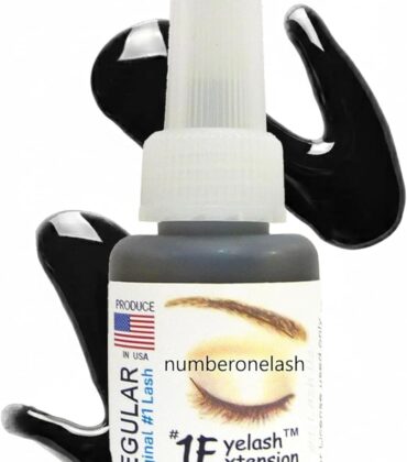Regular Eyelash Glue - Professional Lash Glue for Individual Flare Lashes, False Eyelash Adhesives - Long Lasting Waterproof Black, 4-5 Sec Dry, Licensed Use 10ml
