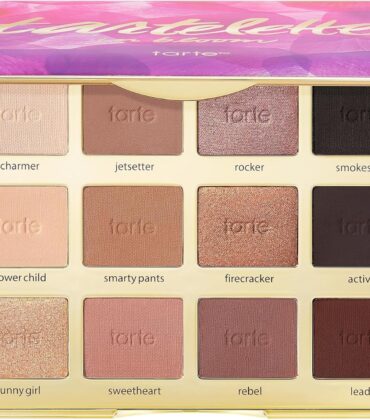 tarte tartelette in bloom Amazonian clay palette – Full-Size Eyeshadow Palette with Neutral Matte & Shimmer Finish, Longwear Buildable Makeup, Vegan & Cruelty-Free