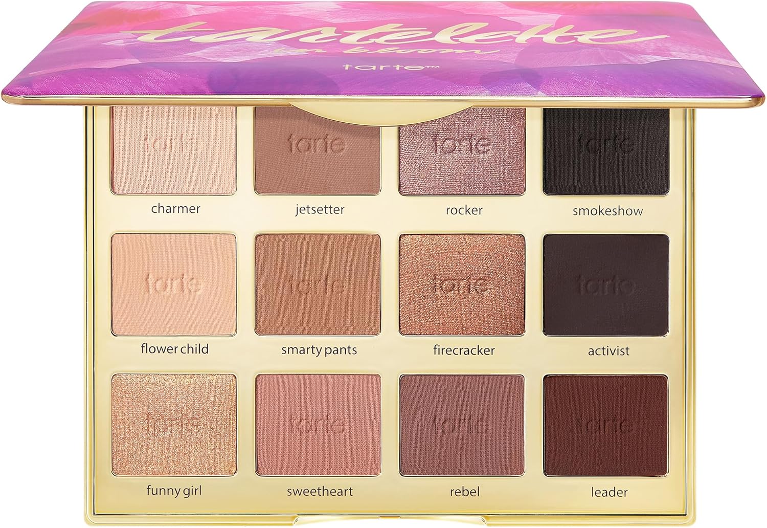 tarte tartelette in bloom Amazonian clay palette – Full-Size Eyeshadow Palette with Neutral Matte & Shimmer Finish, Longwear Buildable Makeup, Vegan & Cruelty-Free