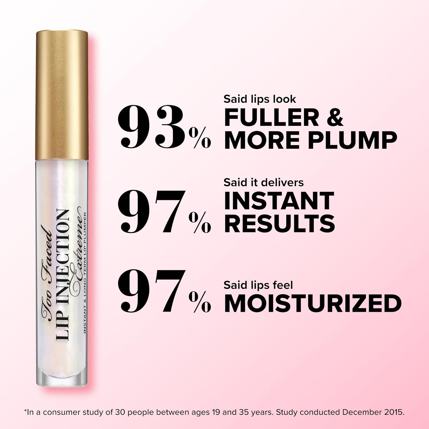 Too Faced Lip Injection Extreme Lip Plumper Gloss | Hydrating, Glossy, & Helps Volume Appear Fuller Over Time - Image 3