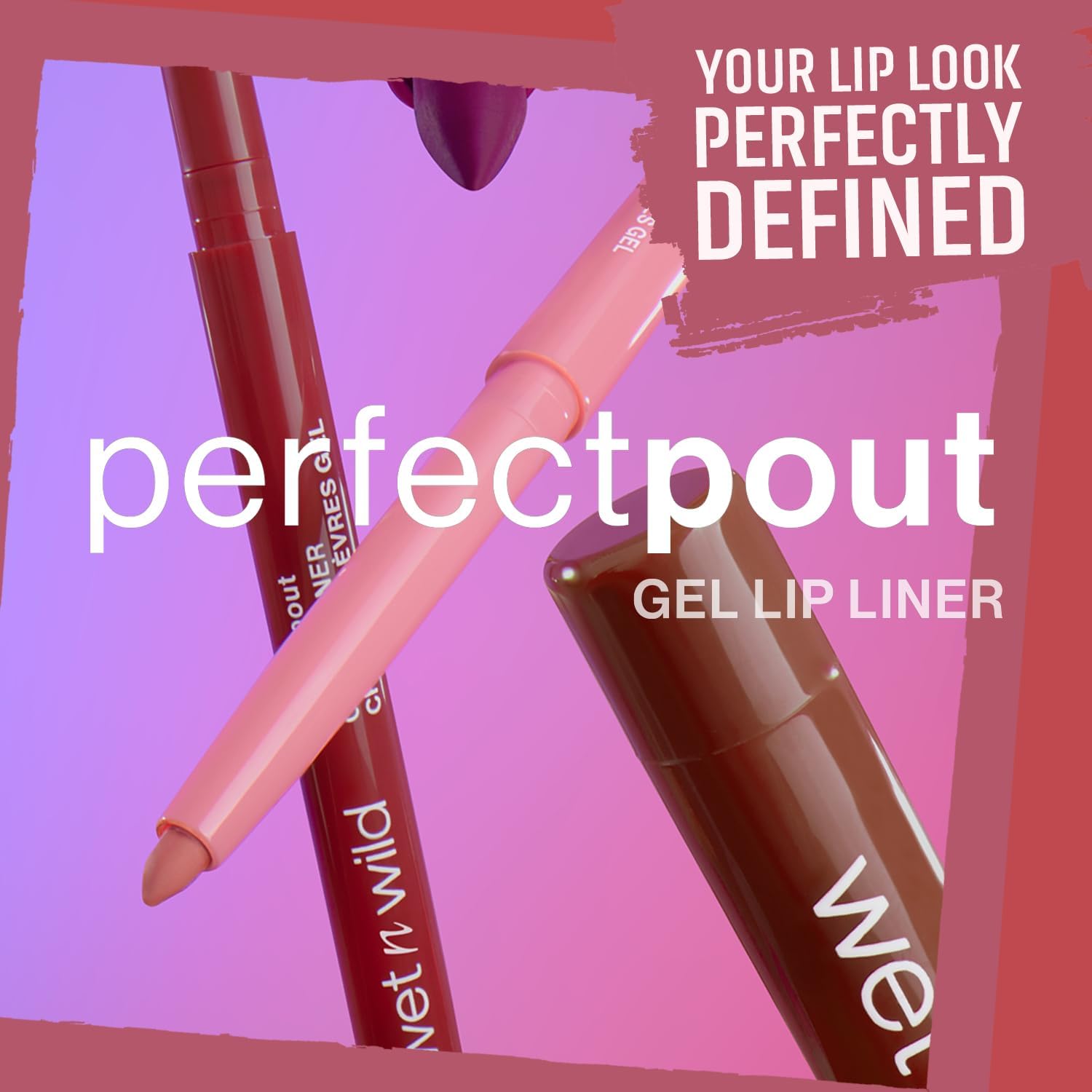 wet n wild Perfect Pout Matte Retractable Gel Lip Liner Pencil, Rich Creamy Long Lasting Color, Well-Defined and Flawless Application, Vegan & Cruelty-Free - Purple Lay Down the Mauves - Image 2